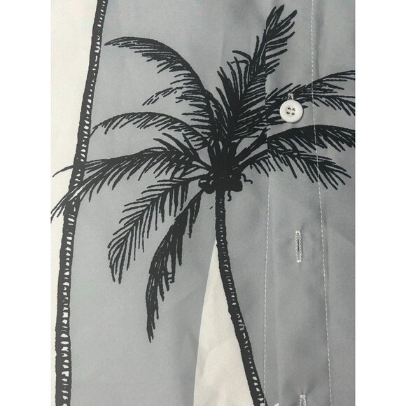 Hardaddy Button Down Shirt Men's Size Large Geometric pattern Causal Gray - Picture 7 of 10